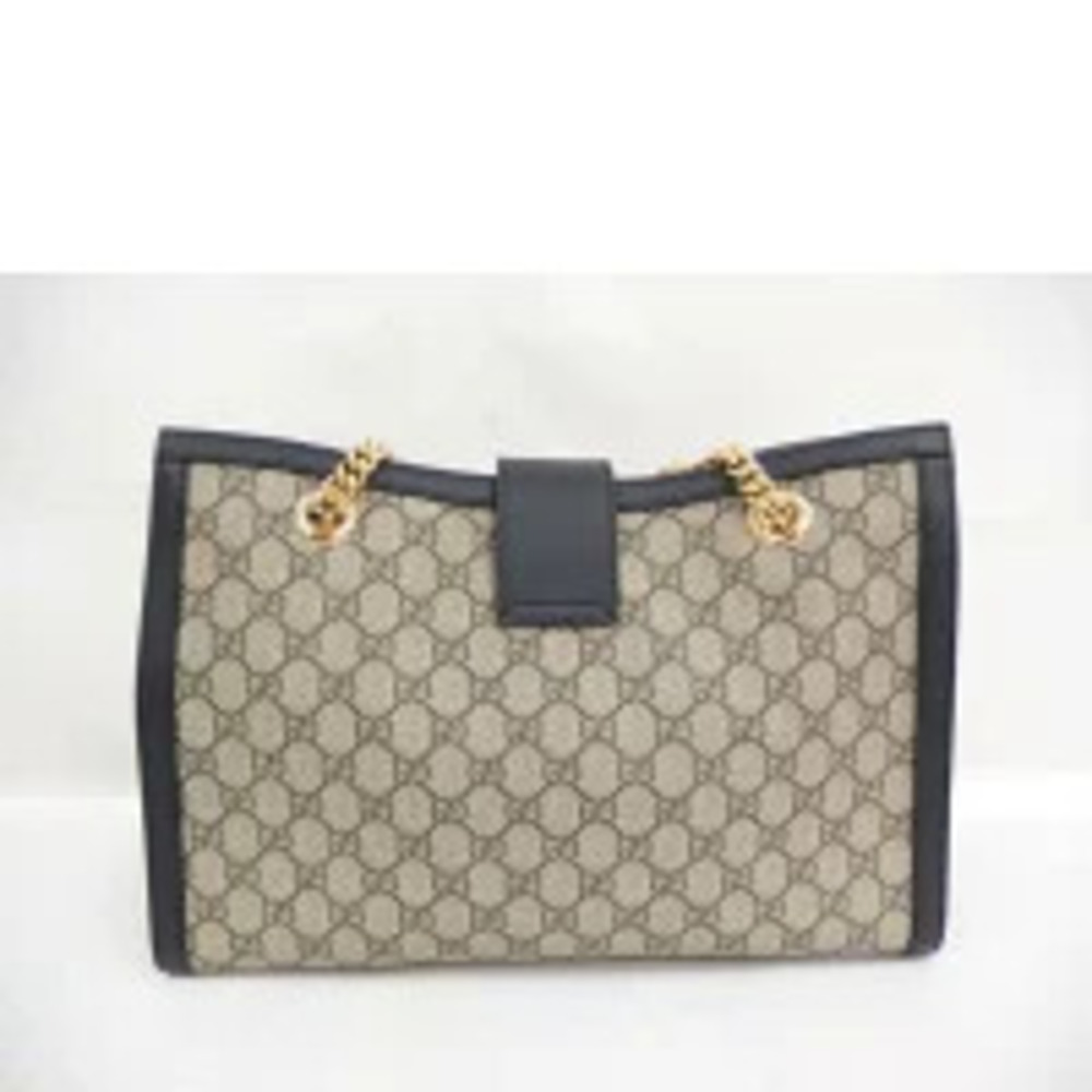 Gucci GG Chain Padlock Bag Supreme Shoulder Black
